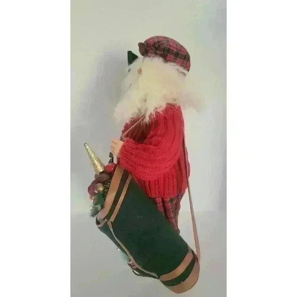 Vintage Golfing Santa Claus Figure Golf Bag Balls & 19th Hole Golf Flag XMAS - Picture 13 of 16